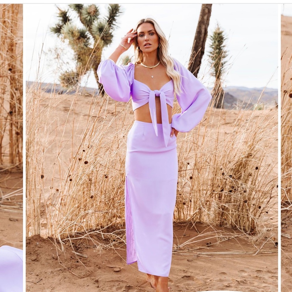 Top and midi skirt